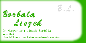 borbala liszek business card